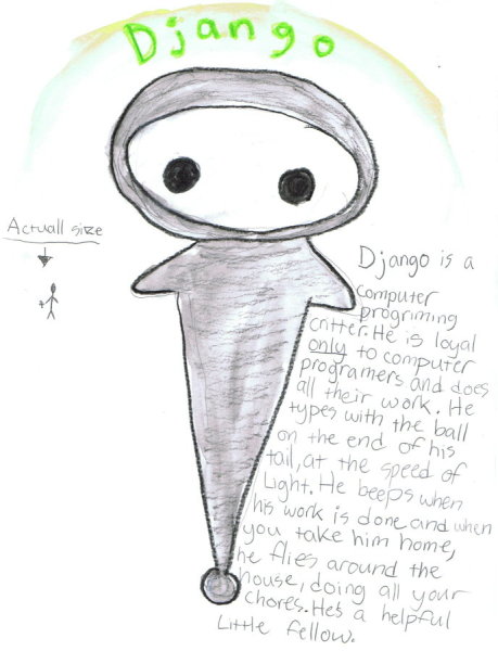 Django Critter by Lucinda Walstad