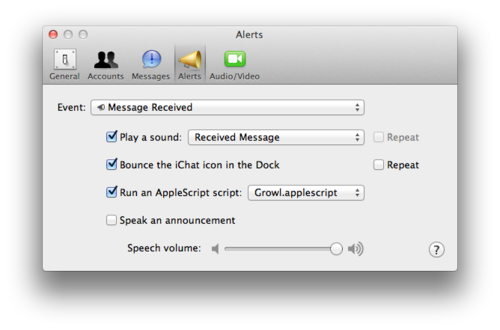 iChat Growl Notifications